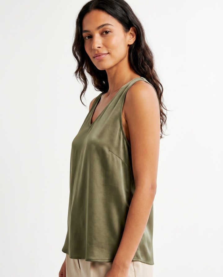 leah-satin-v-neck-tank-olive-green-3