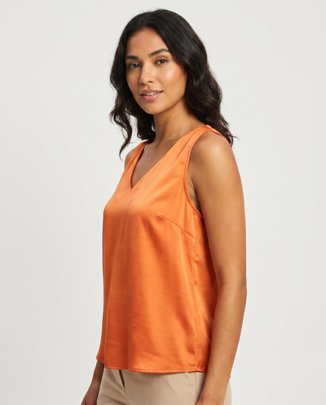 leah-satin-v-neck-tank-orange-3