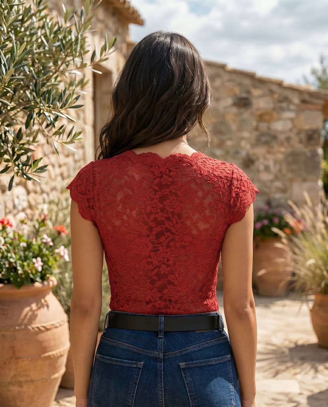 hannah-lace-v-neck-top-red-2