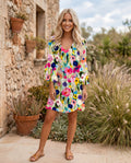 Yara - Floral Lace V-Neck Mini Dress