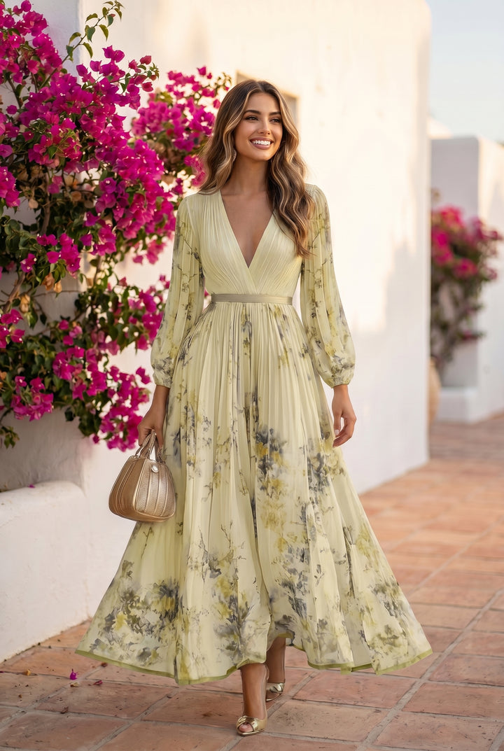 tessa-pleated-maxi-dress-yellow-1