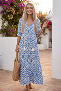 Ava - V-Neck Draped Boho Dress
