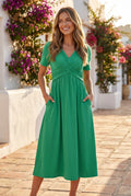 Noor - Flowy Midi Dress Black Sundress