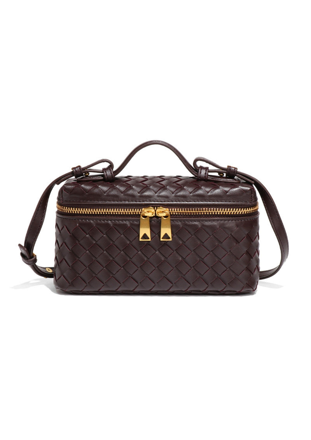woven crossbody bag bruin