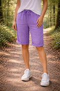 Lily - Knee-Length Cotton Shorts
