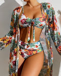 Luna - Floral High-Waist Bikini Set