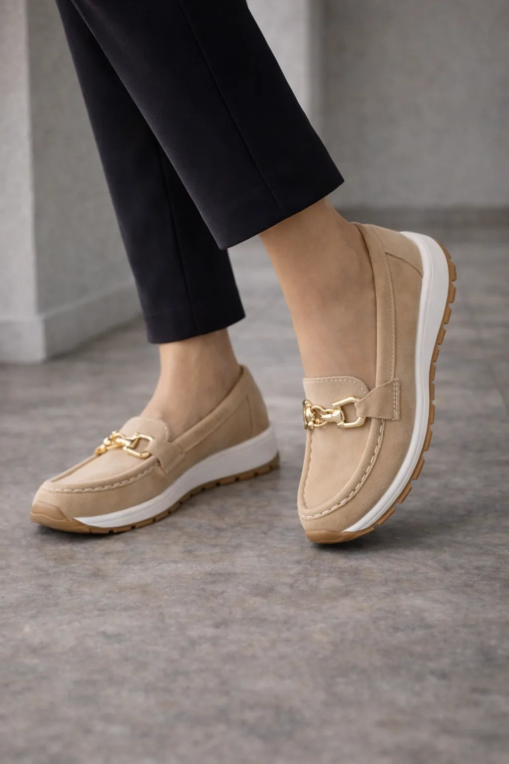 Loafers met bit en gouden hardware