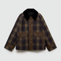 Noelle - Warm Plaid Shirt Jacket for Women with Faux Fur Collar