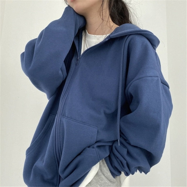Hoodie Dames | Oversized met Rits &amp; Capuchon