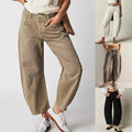 Relaxed Wide-Leg Barrel Jeans with Five Pockets and Zip Fly for Women