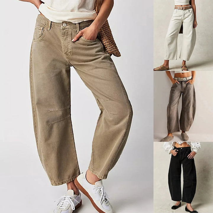 Comfortabele Wijde Broek Voor Dames Met Relaxte Pasvorm — afbeelding 1