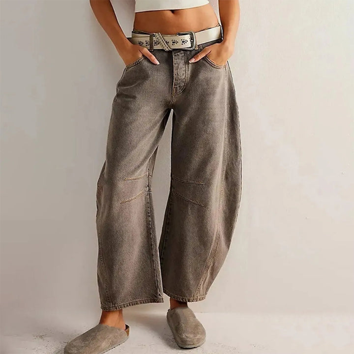 Comfortabele Wijde Broek Voor Dames Met Relaxte Pasvorm — afbeelding 4
