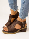 Ruby - Zip High Heel Sandals