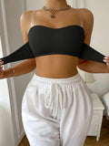 Seamless Non-Slip Bandeau Bra with Front Hook Closure for Women