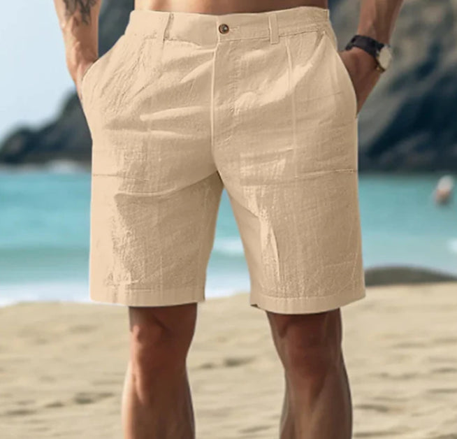 Jade - Relaxed Linen Shorts Fit Casual Summer Wear Pockets