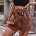 Tara - Belted Cargo Skirt
