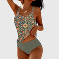 Whitney - Patterned Tankini Top Cute Beach Swimwear