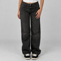 Women's Straight-Leg Denim Jeans with Five Pockets and Zip Fly