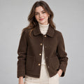 Women's Tailored Single-Breasted Blazer with Lapel Collar and Patch Pockets
