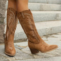 Xena - Embroidered Western Boots