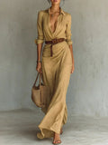 Yara - Belted Maxi Dress Lightweight Summer